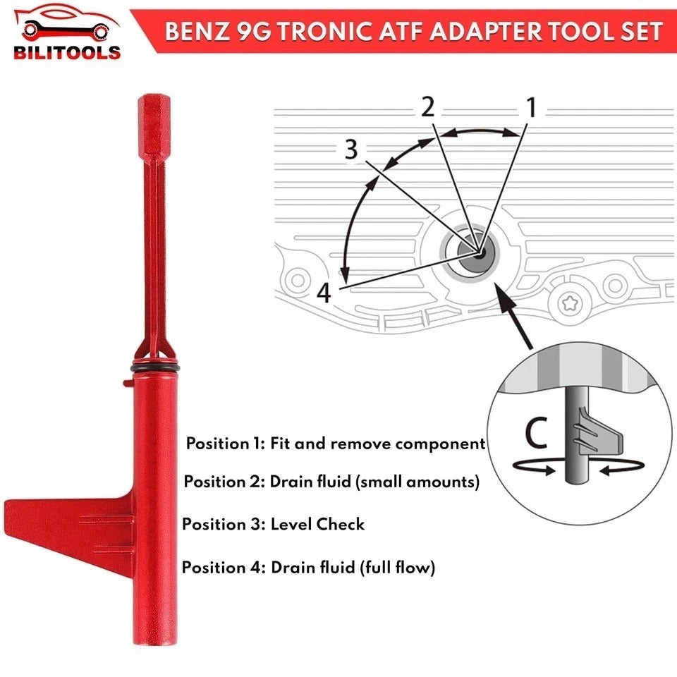 Mercedes 9G-Tronic Transmission Fill Adapter Tool for Fluid Change ATF Oil