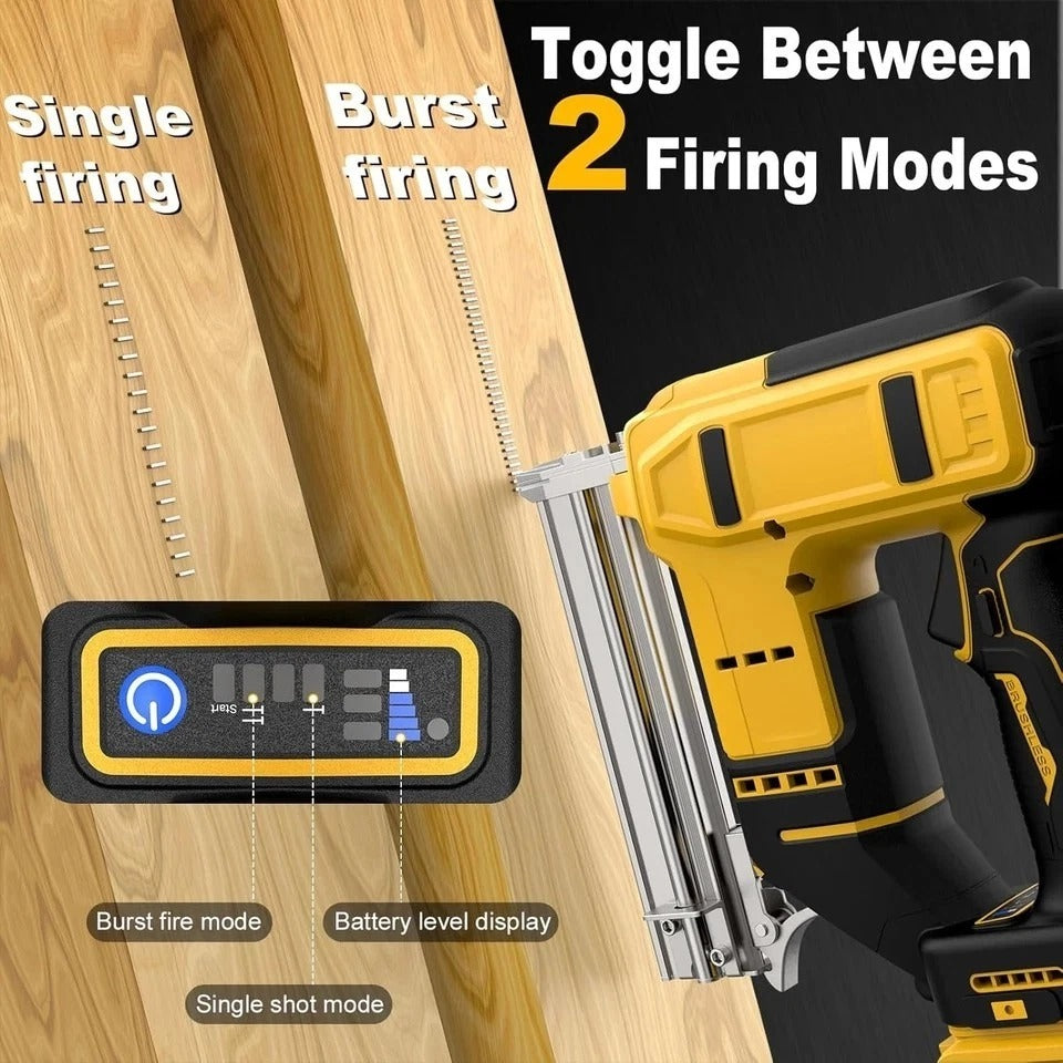 18 Gauge Cordless Brad Nailer & Staple Gun for Dewalt 20V MAX Battery, 2-In-1 Ba