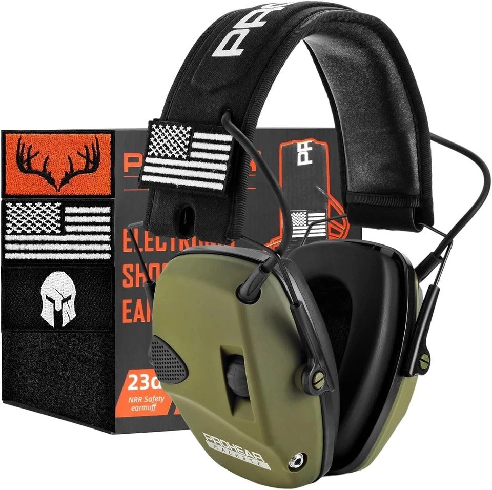Electronic Ear Protection for Shooting with 4X Sound Amplification, Gun