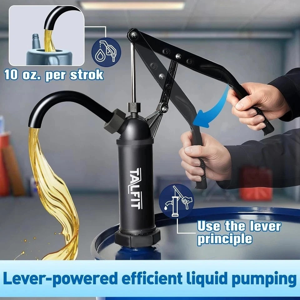 Lever Action Barrel Pump,55 Gallon Drum Pump, for Fuels, Chemicals, Corrosive Li