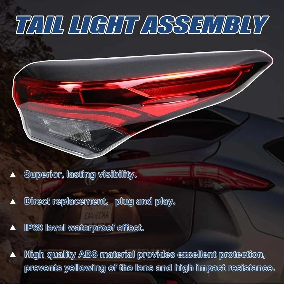 Tail Lights Assembly Rear Lamp Compatible With Highlander 2020 2021 2022 2023...