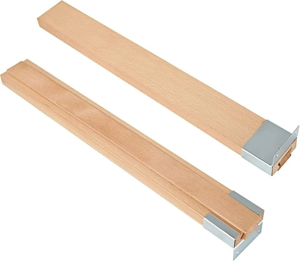 6PCS 16 Inch Wood Drawer Slides Bottom Mount, Classic Traditional Wood Center Gu