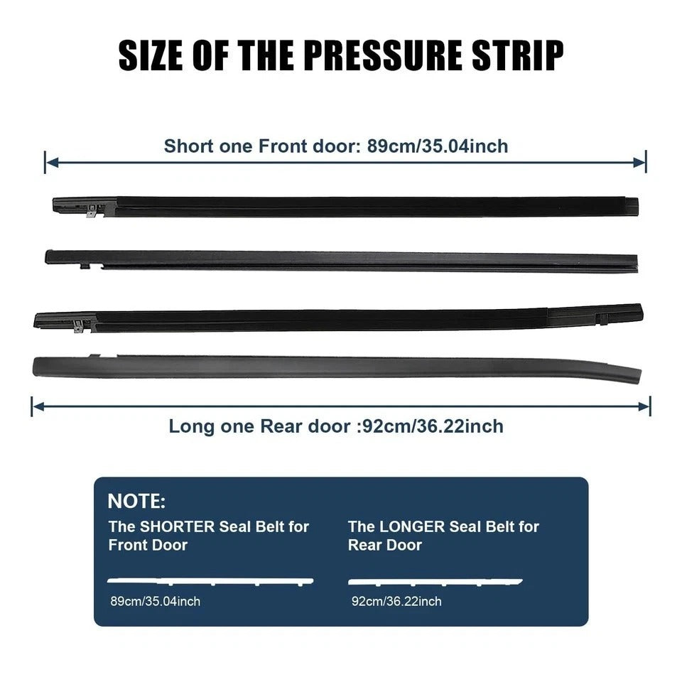 Honda Civic 2016-2021 Car Window Weather Stripping Molding Trim