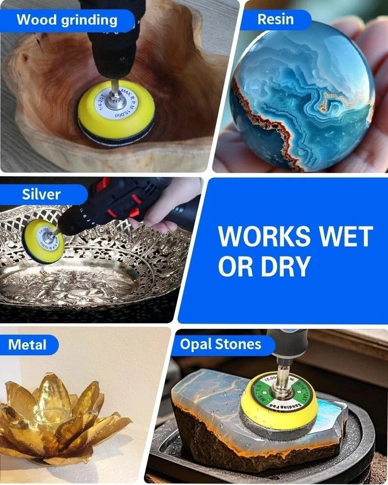 2 Inch Sanding Discs Drill Polishing Kit, 193PCS Car Headlight Restoration Kit,