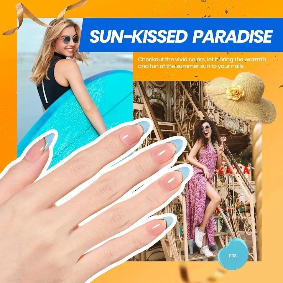 Beetles Gel Nail Polish Kit with U V Light -54 Pcs Gel Nail Kit Four Seasons Glo
