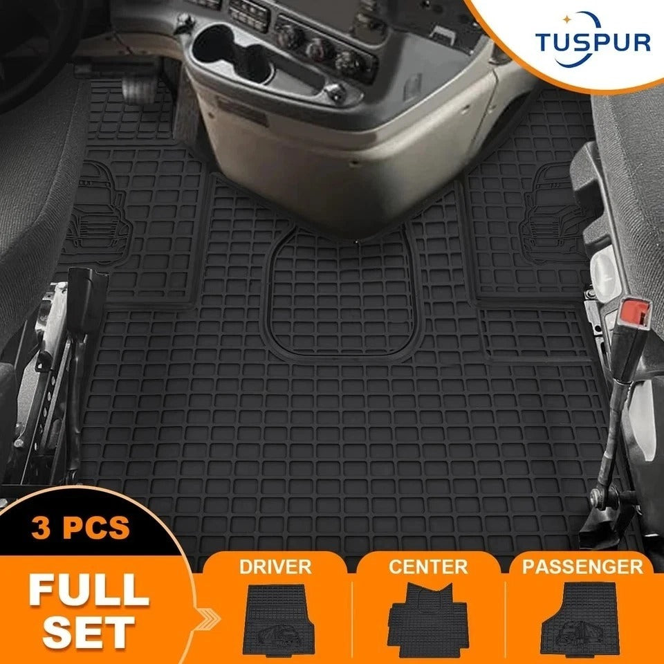Floor Mats fit for Freightliner Cascadia 2008-2017 | Heavy Duty Truck Floor Rubb