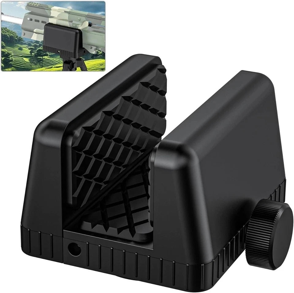 Universal Rifle Clamp Shooting Tripod Rest 1/4" 3/8" Screw Holes Hunting Tripod