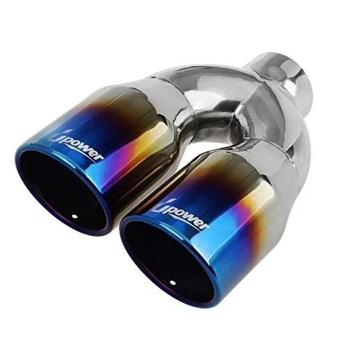 2.5 Inch Inlet 3.5 Inch Outlet Dual Exhaust Tips Tailpipe 2.5" to 3.5" 9.75"