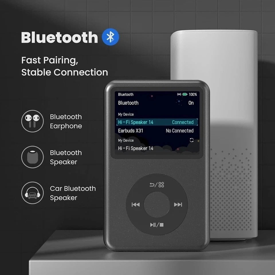 Mp3 Player with Bluetooth Innioasis Y1 Video Digital Music Player HiFi Mini Port