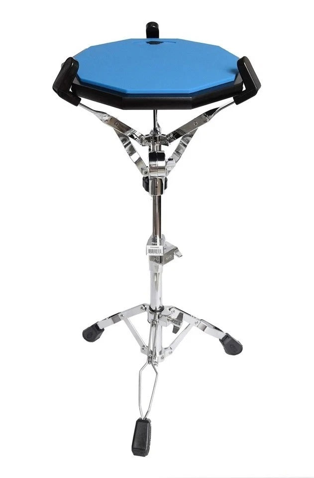 Drum Practice Pad and Carrying Case 12 Inch Silicone with Wooden Base and Re...