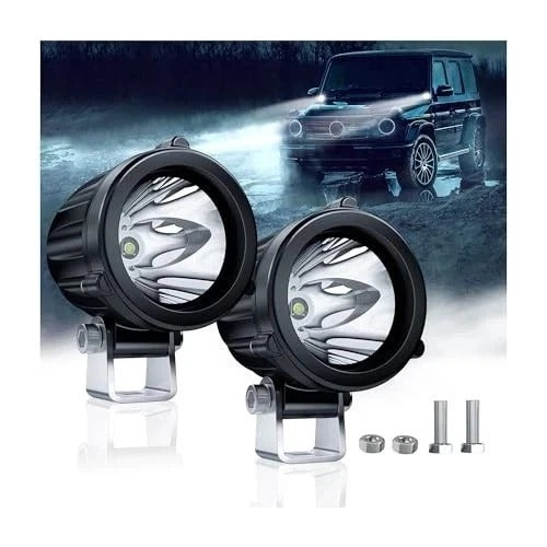 2" LED Round Light 20W Spot Driving Light Waterproof Off-Road Work Lamp White