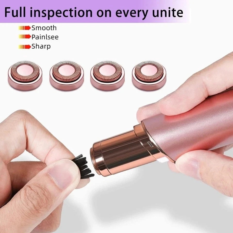 Facial Hair Remover Replacement Heads, 4 Pack, Gold Plated