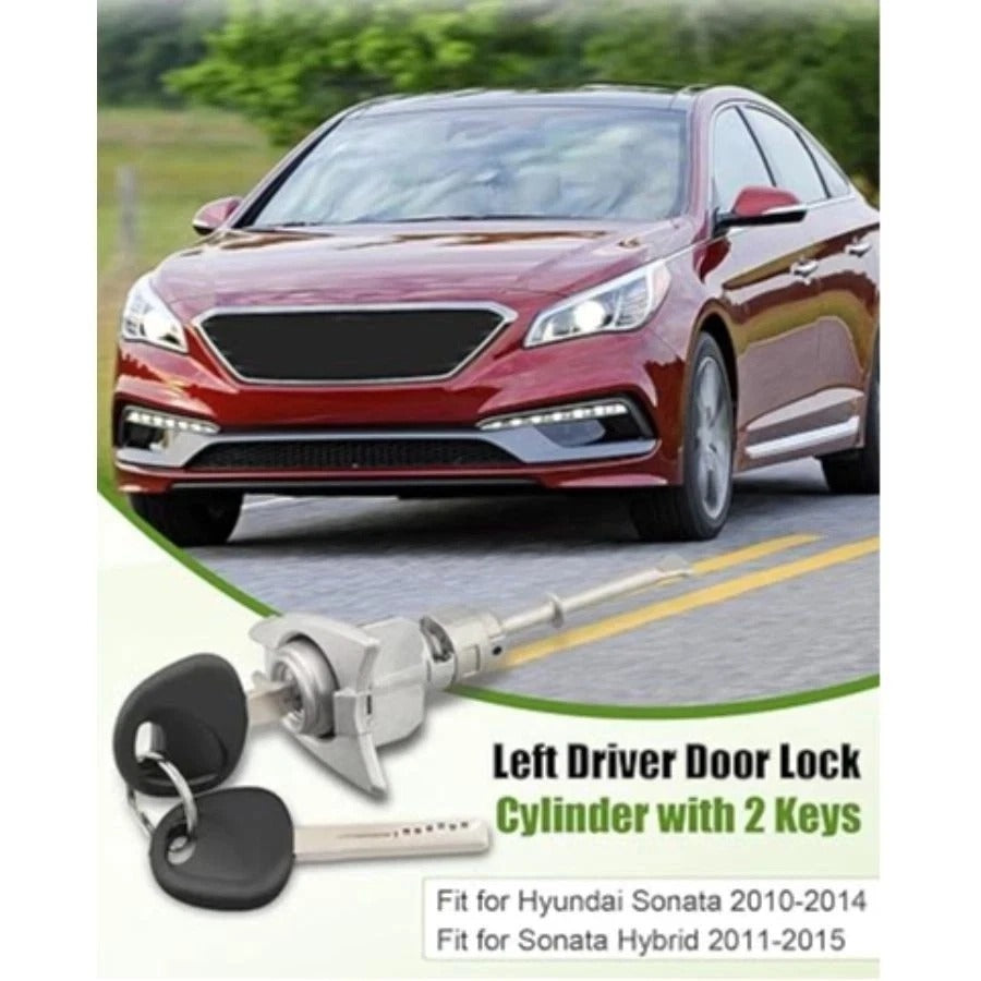 Driver Door Lock Cylinder with 2 Keys Fit for Sonata 2009-2014 Fit for Sonata Hy