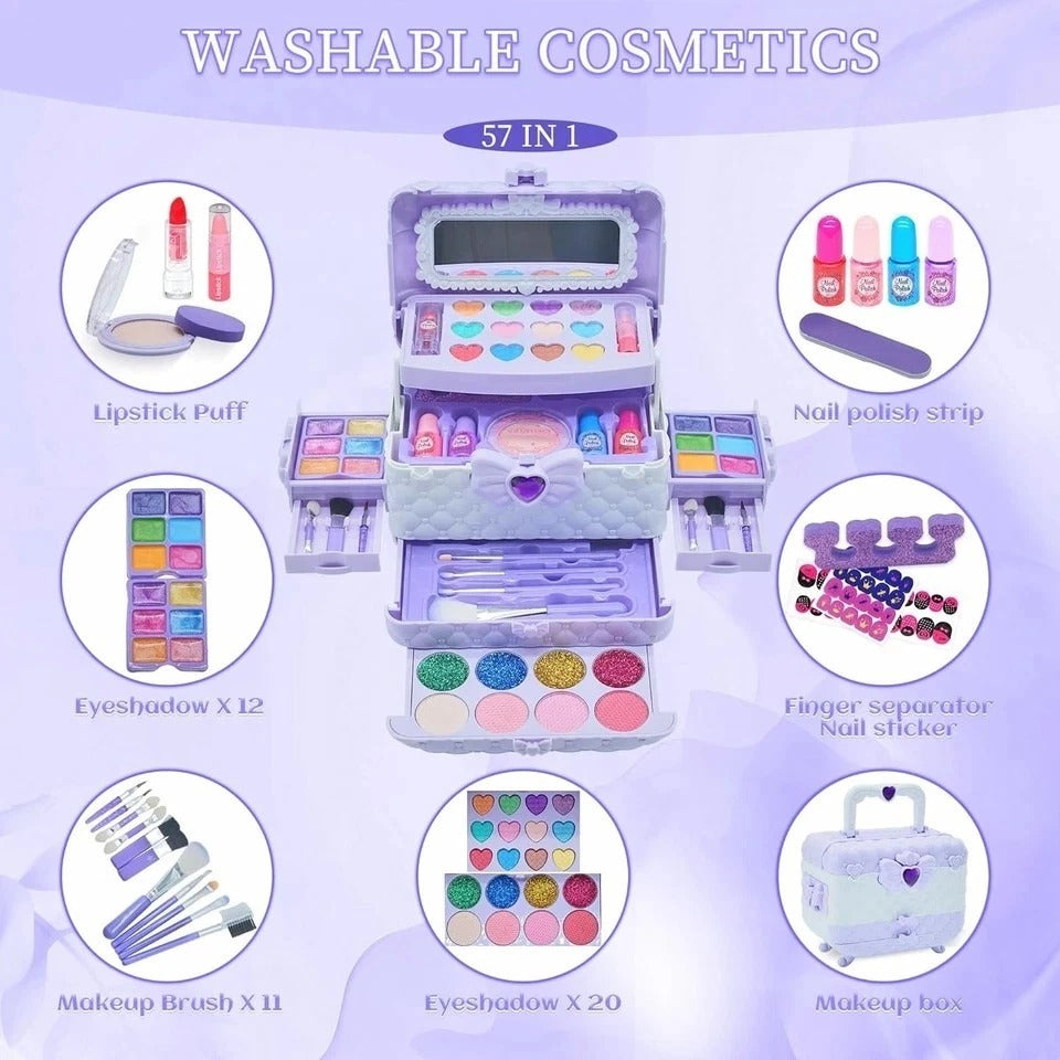 Kids Makeup Sets for Girls 5-8 - Washable Makeup for Kids 8-12, Maquillaje Para