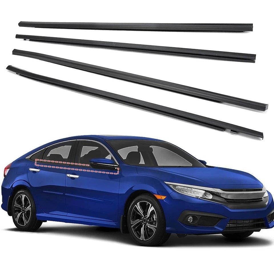 Honda Civic 2016-2021 Car Window Weather Stripping Molding Trim