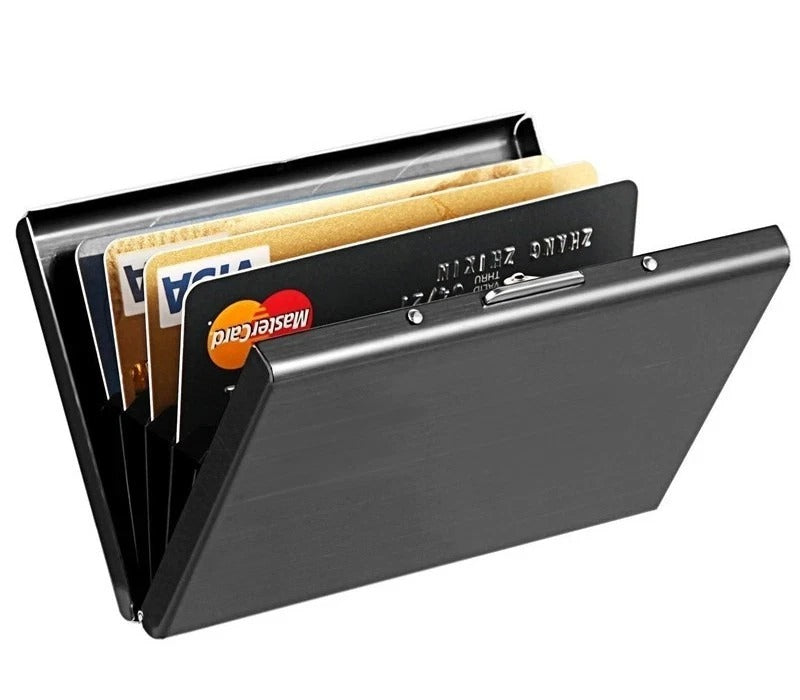 Credit Card ID Holder Slim Money Travel Wallet Stainless Steel RFID Blocking