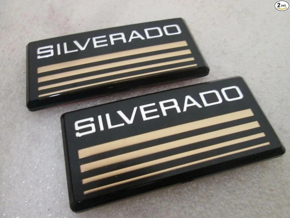 2X Emblem Badge Side Roof Pillar Decal Plate Compatible for 88-98 90 91 Suburban