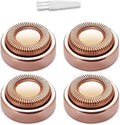 Facial Hair Remover Replacement Heads, 4 Pack, Gold Plated