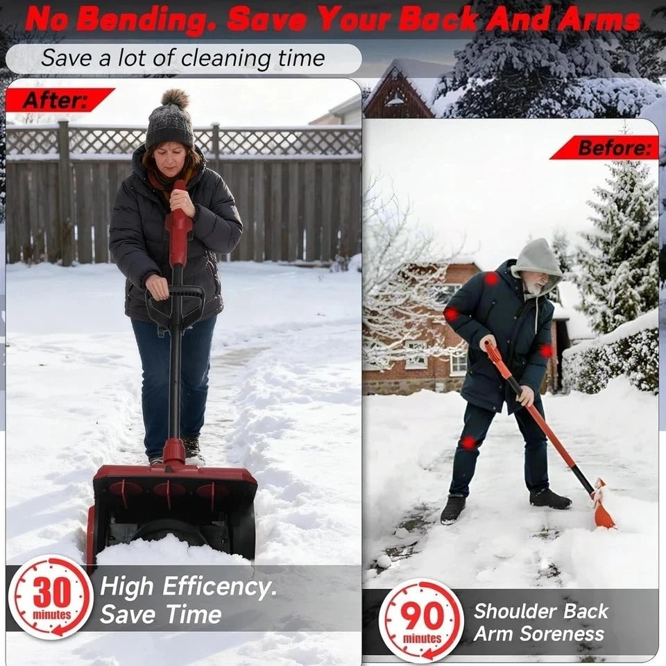 Cordless Snow Shovel Compatible with Milwaukee M18 18V Battery, 11" Brushless Mo