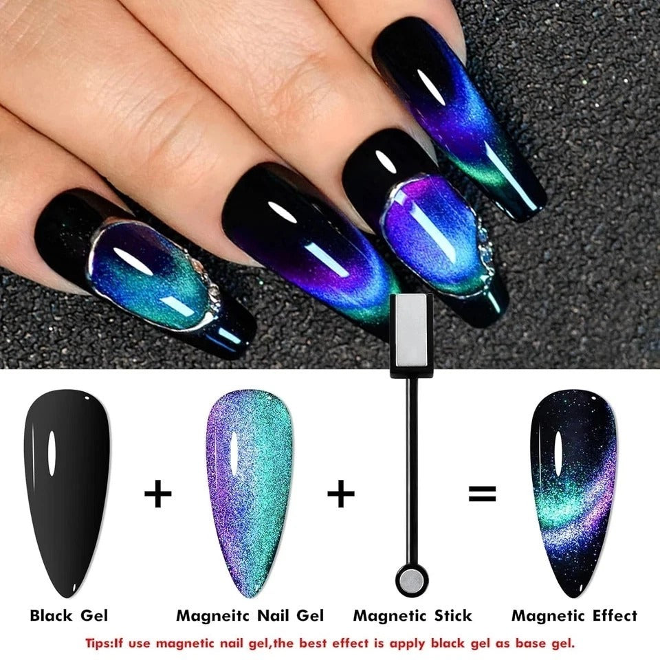 13PCS Cat Eye Gel Nail Polish Set, Gel Polish Kit with Magnet Soak off Gel Nail