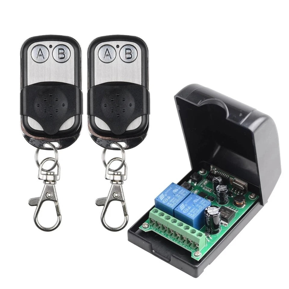 Universal Wireless Remote Control Switch DC 12V 24V 36V 48V 2CH 10A Relay Receiv