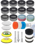 2 Inch Sanding Discs Drill Polishing Kit, 193PCS Car Headlight Restoration Kit,