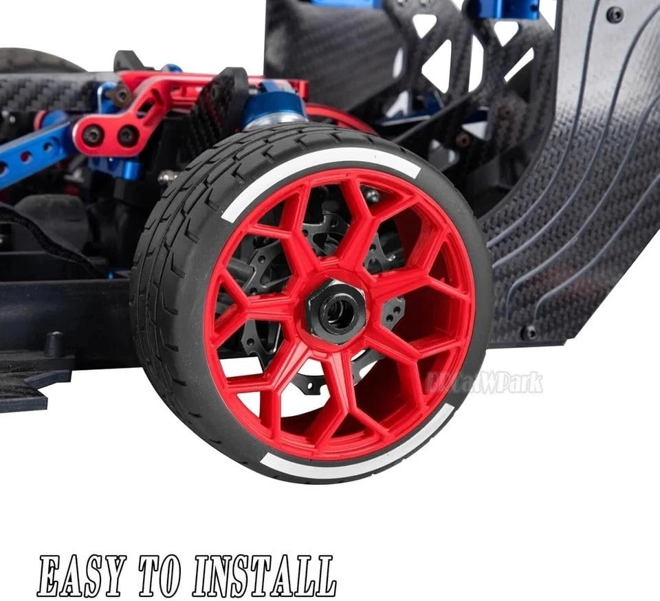 RC Wheel Highway Tires for 1/7 Arrma Felony 6S Blx,4Pcs RC Wheel Rims & Rubber T