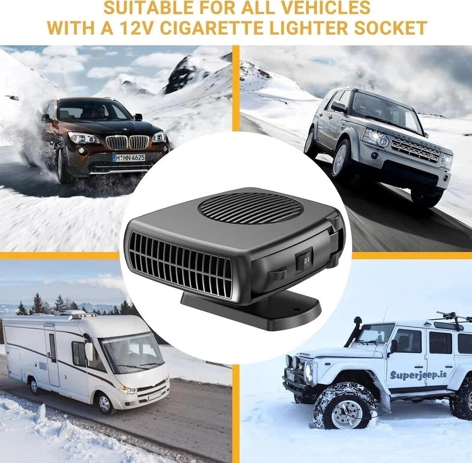 200W Car Heater, 12 Volt Portable Heater for Cars, Auto Windshield Defogger D...