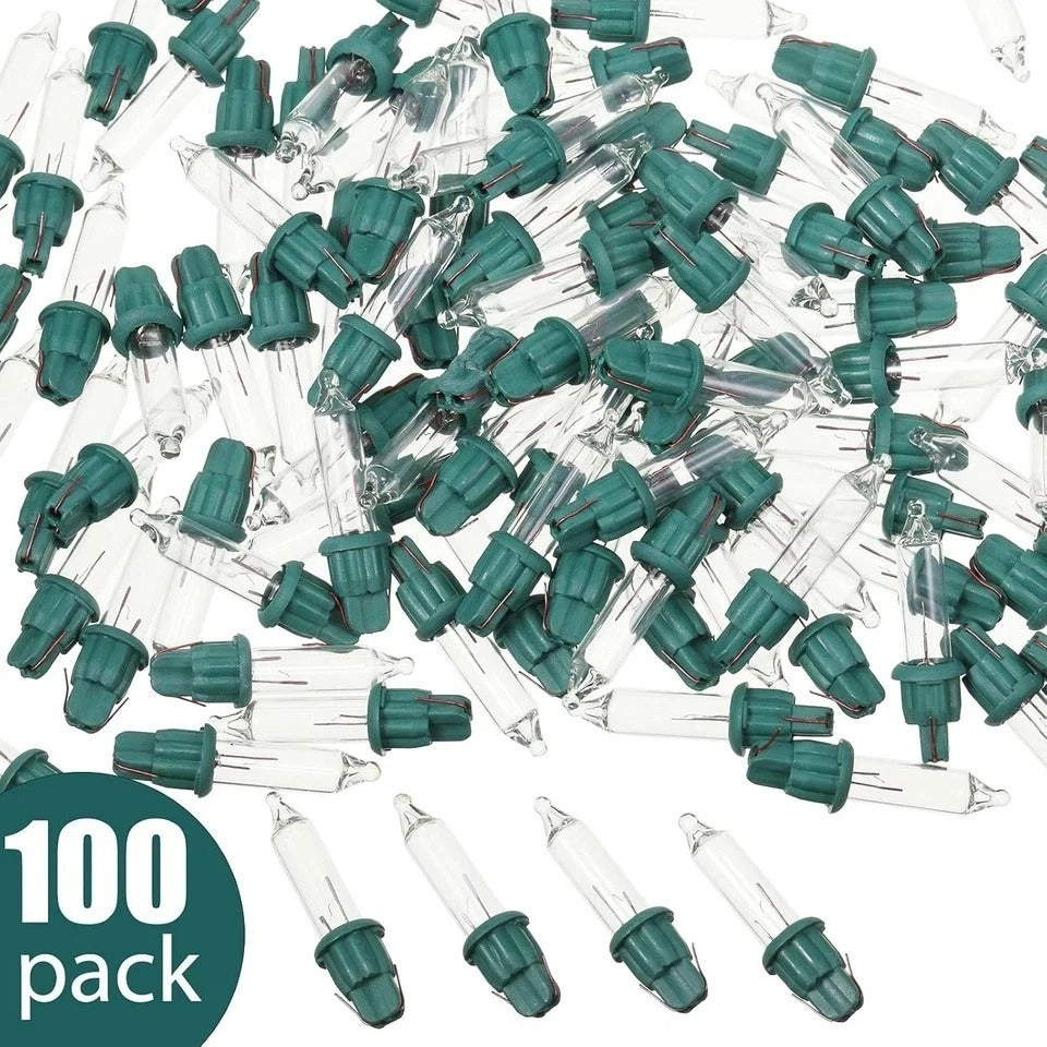100 Pieces 2.5V Replacement Christmas Tree Light Bulbs Mini Incandescent Wire St